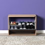 Hanah Home SHC-110-TA-1 Zapatero con diseño elegante en Nogal Claro y Antracita, 60x42x30 cm